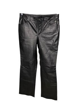 Harley Davidson Leather Black Pants Women’s Size 6 LONG Biker